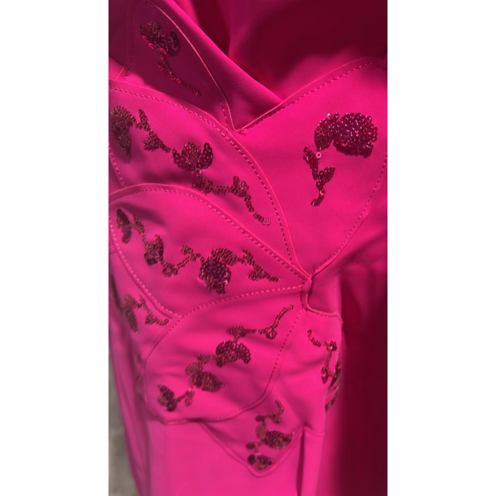 Chiara Boni La Petite Robe Pink Carera Sequin Midi Dress Size 18 - Picture 11 of 13